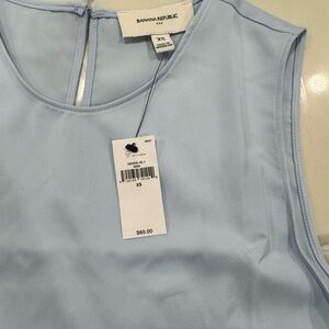 Banana Republic Sky Blue Sleeveless Blouse